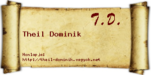 Theil Dominik névjegykártya